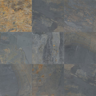 Rustic Gold 12 X 12 Gauged Slate Field Tile 